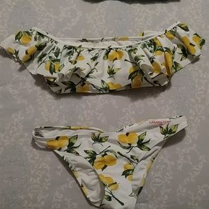New w/o tags lemon print bikini